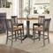 International Concepts Round 42 in W, 42 in L, 36.3 in H, Wood, Hickory/Washed Coal K45-42DPT-27B-S102-4 - alternate 10